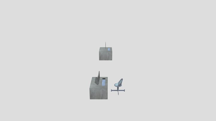 Office Computer/Table/Chair Pack – Modello 3D gratuito STL