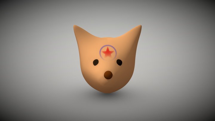 Fox With Star On The Head 3D Model
