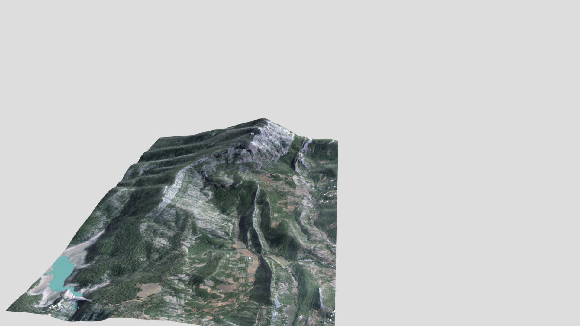Sainte victoire avec batiments