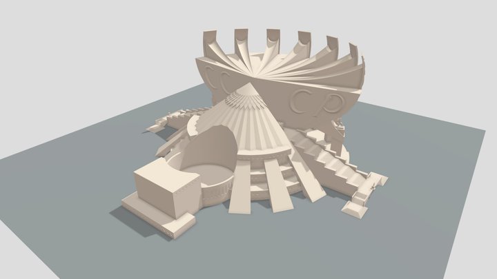 Dvorec Narodov 02 3D Model