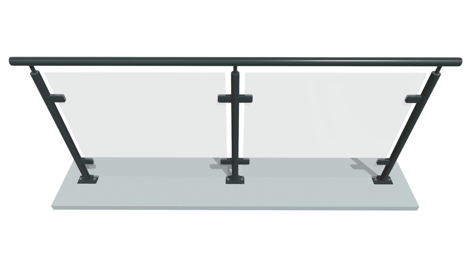 Glass Infill Aluminium Balustrade System — Sketchfab embed 3D viewer