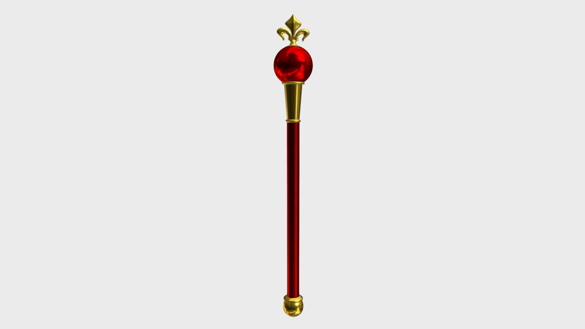 3D model Heraldic scepter - This is a 3D model of the Heraldic scepter. The 3D model is about shape, arrow.
