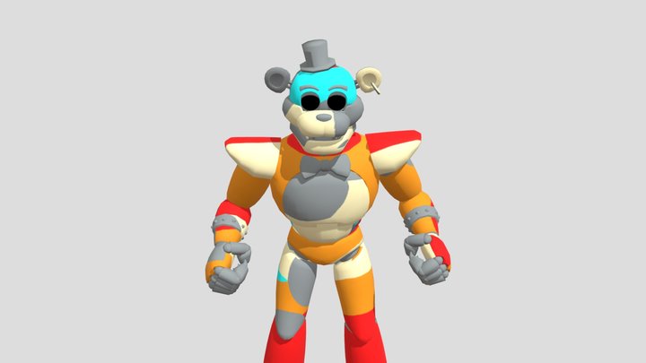 Bootleg glamrock freddy 3D Model