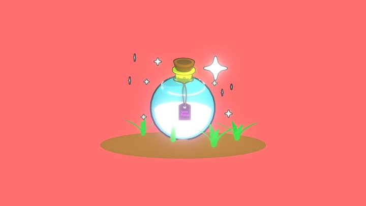 Love Potion Bottle(FBX) – Kostenloses 3D-Modell STL