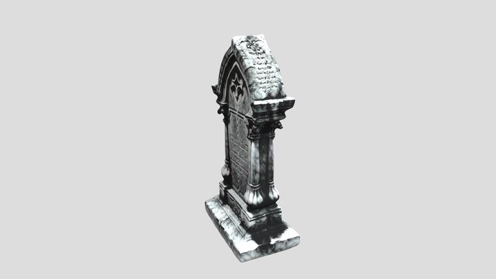 Gothic Tombstone 3D Model