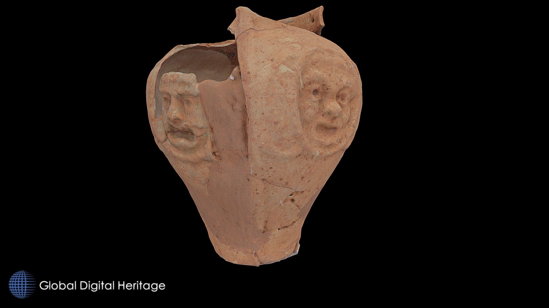 Roman Ceramic with Theatre Mask, Japra, Bosnia