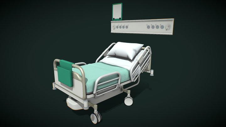 Medical Bed 3D Model