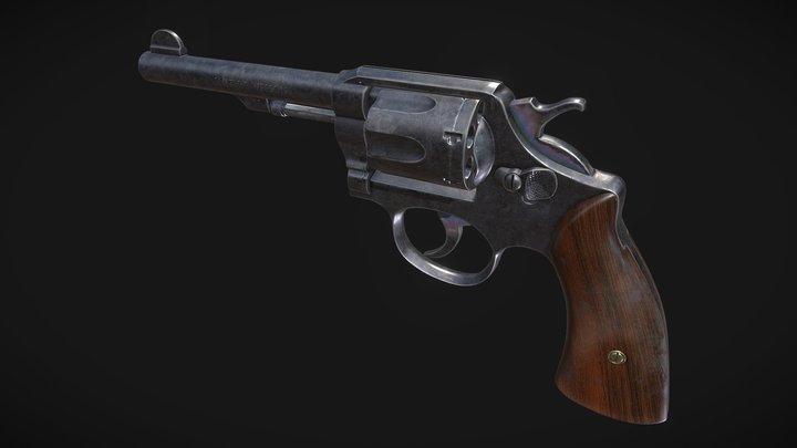 sw Revolver highpoly 3D Model