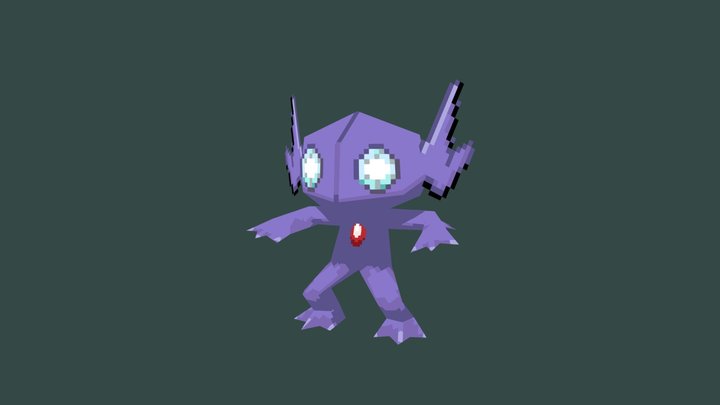 Low Poly Sableye 3D Model