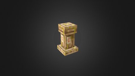 Pixel Jungle Temple Column 3D Model