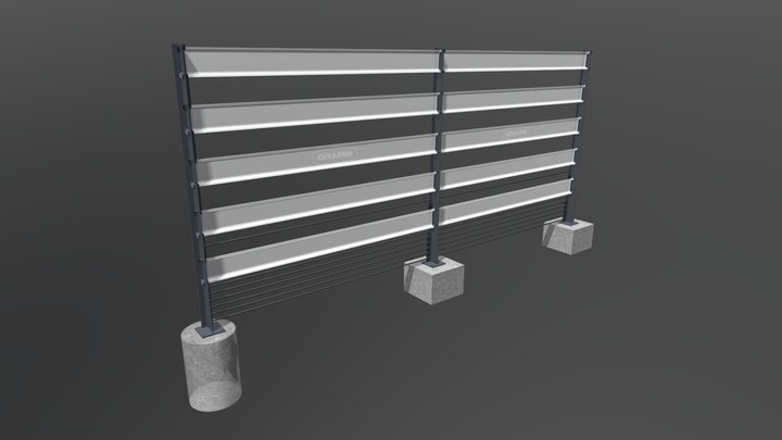GRAMM WindSoundBlok - Wind Barriers for bridges 3D Model