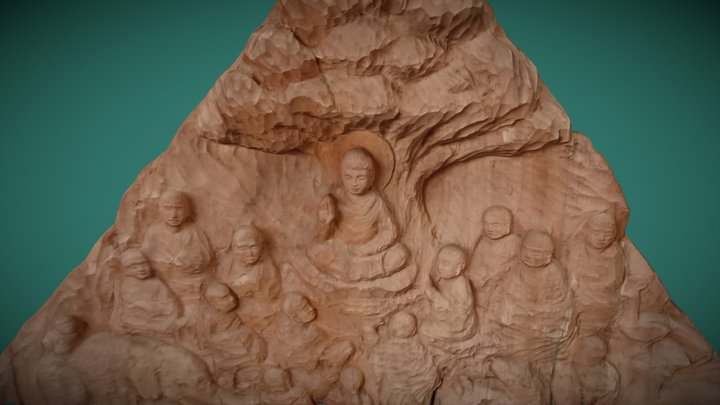 Buddha Teaching 釈迦説法図 3D Model