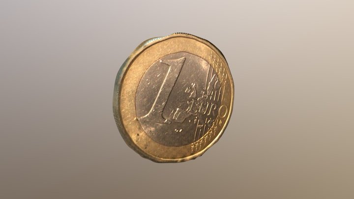 Italian Euro Coin 3D Model