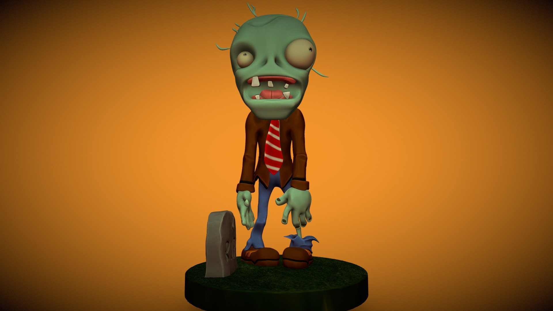 Zombie Plants vs Zombies 3D model 3D printable