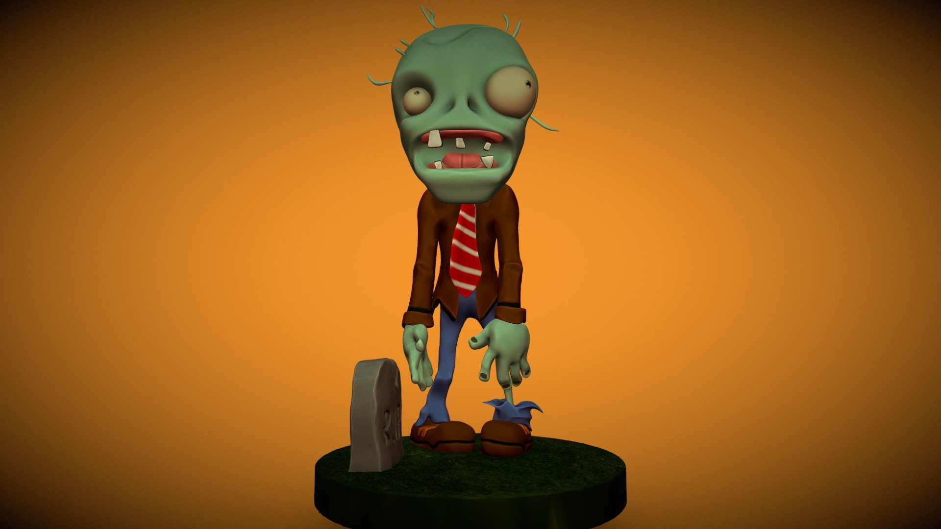 Plants vs Zombies Basic Zombie HighPoly 3D model