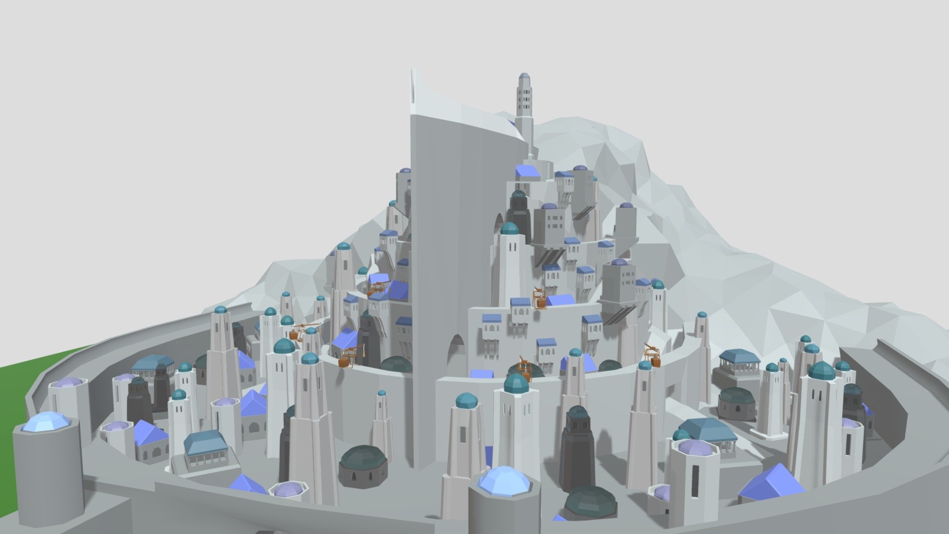 Minas Tirith, the City of Kings! : r/blender