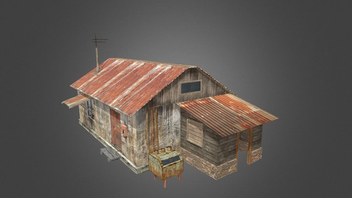 house building apocalypse dirty 3D Model