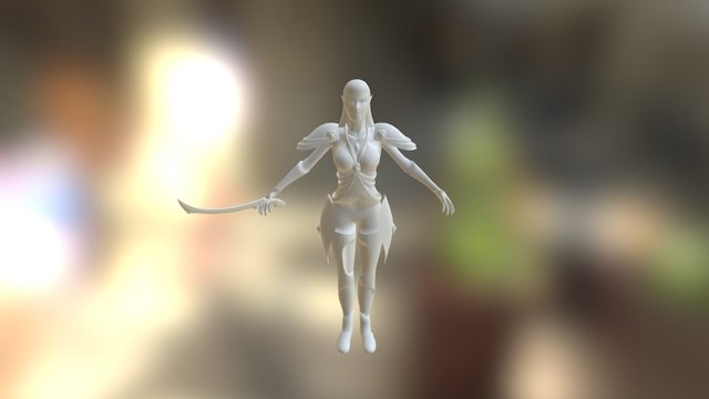 Elf Warrior 3D Model