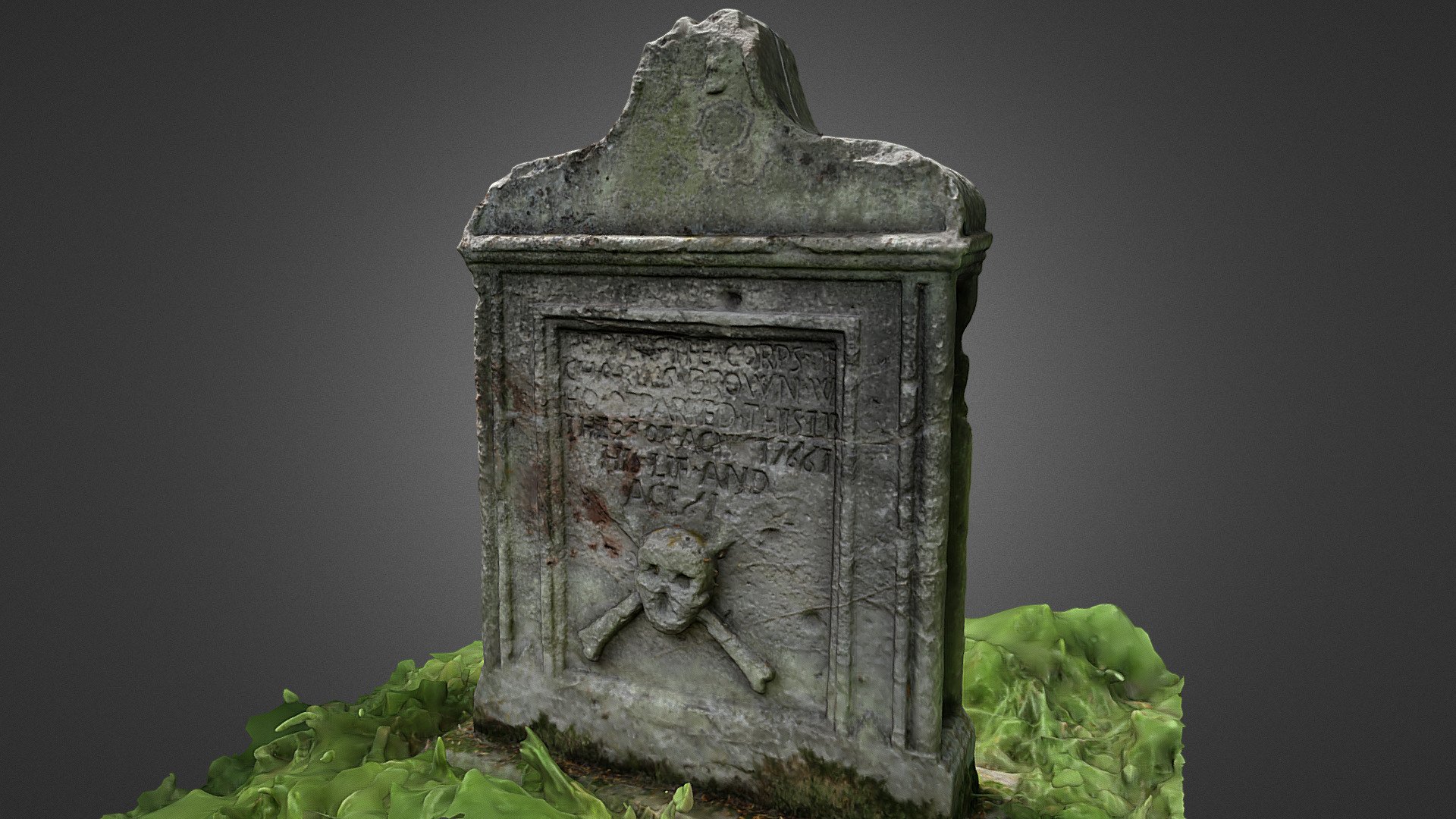 1766 gravestone Old Pentland cemetery
