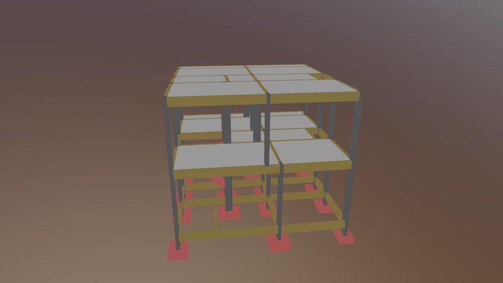 Projeto Estrutural de Sobrado com 191,4 m² 3D Model