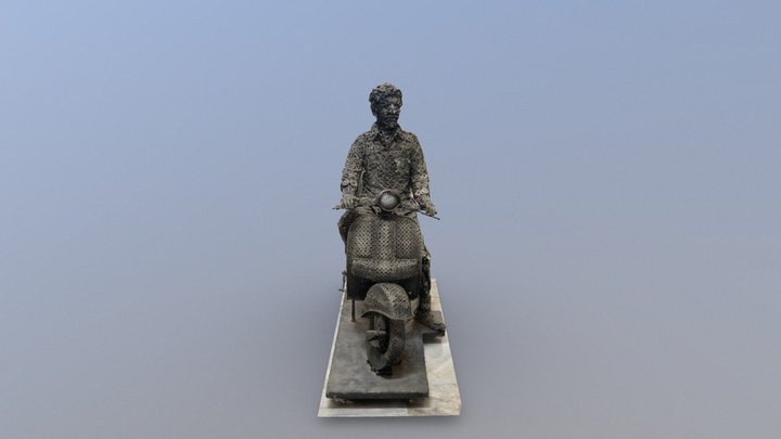 A_Man_With_Scooter 3D Model