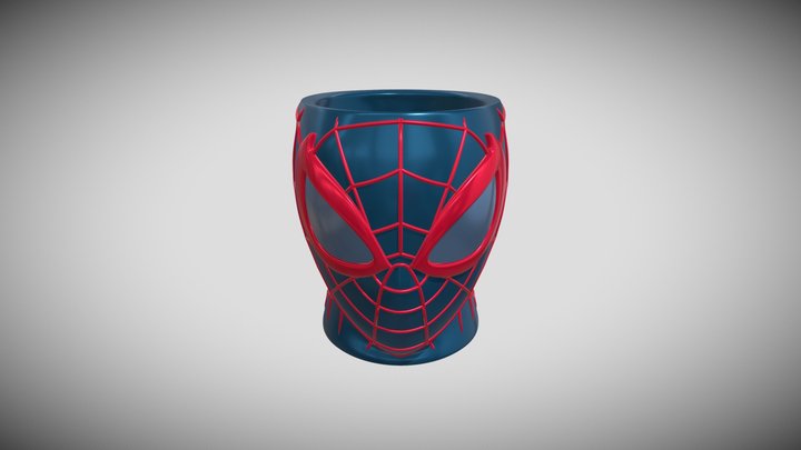 Spiderman Miles Morales Pencil Holder 3D Model
