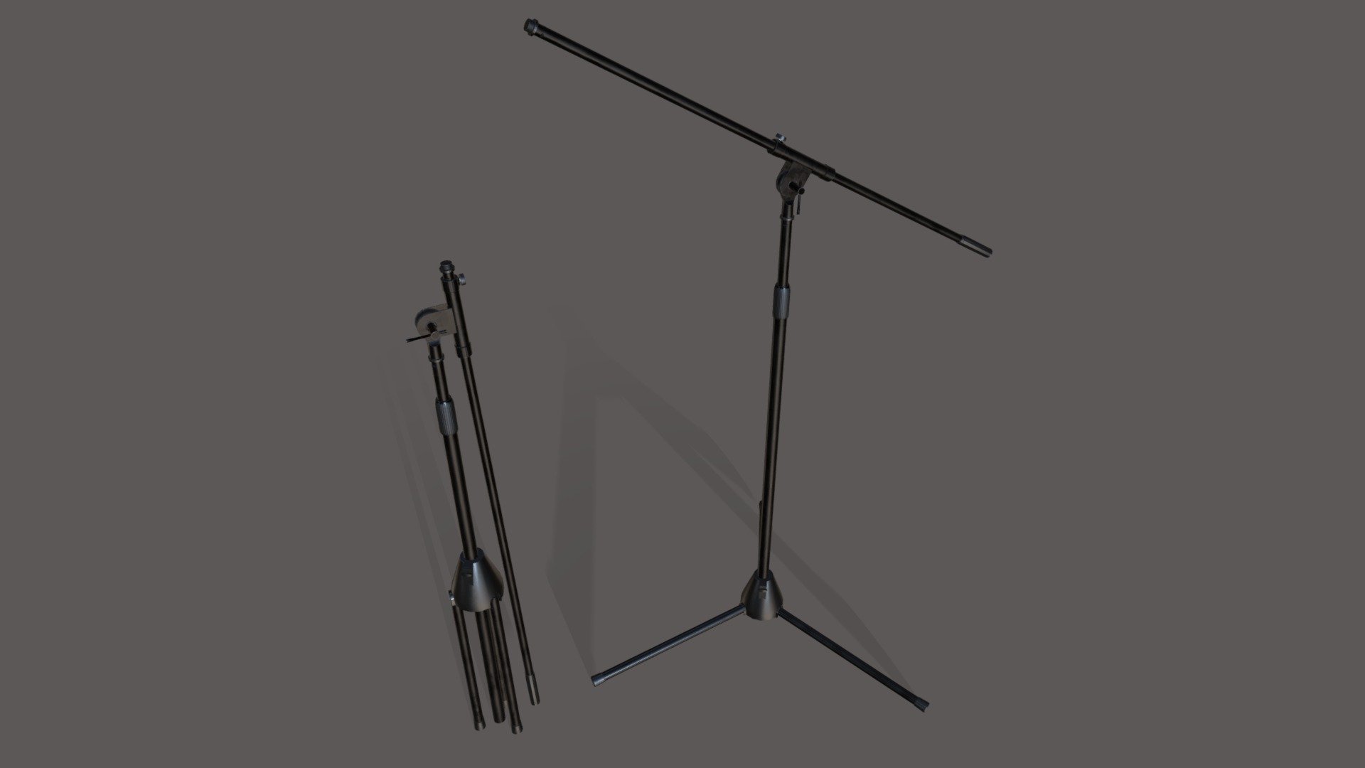 Microphone Stand With Boom Arm (Legged) Download Free 3D model by