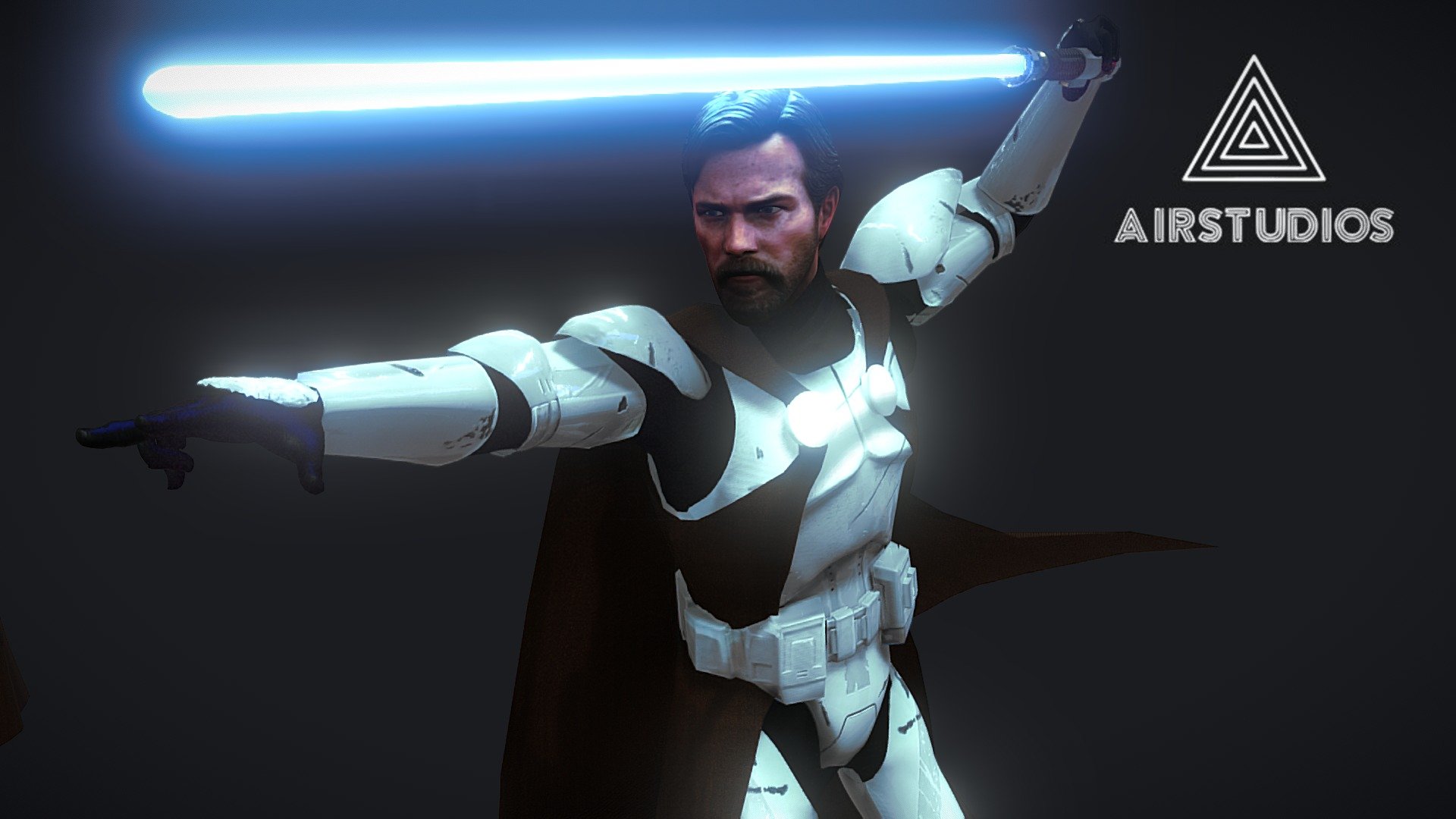 claramente carbón Implacable Obi Wan With Clone Armor (Rigged) - Buy Royalty Free 3D model by AirStudios  (@sebbe613) [9bee775]