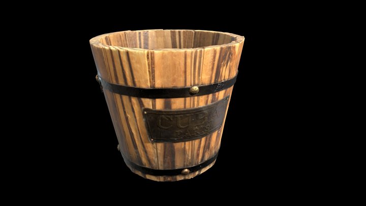 Decorative Wooden Vase 3D Model