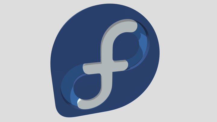 Fedora Logo 3D Model