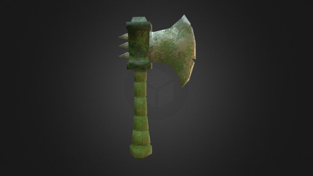 Hacha abandonada en la selva 3D Model