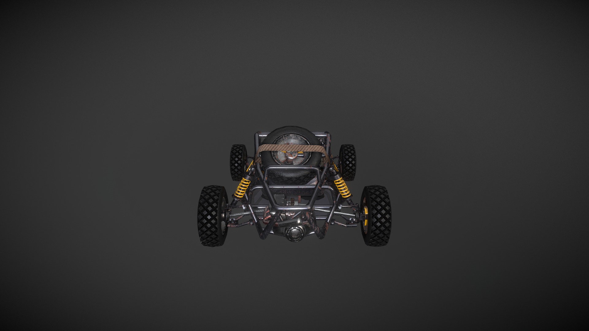 3D model Buggy - This is a 3D model of the Buggy. The 3D model is about a small car with a black background.