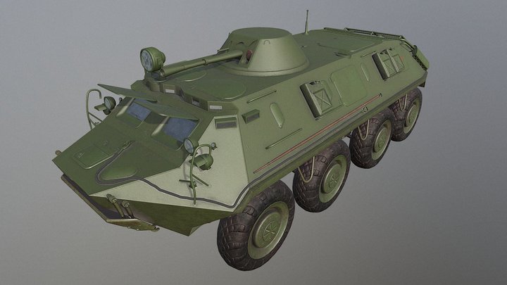 Armored personnel carrier - 60 (БТР-60) 3D Model
