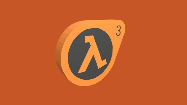 Half-Life 3 Logo 3D Model