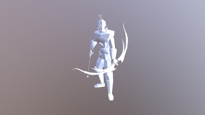Low Poly Archer 3D Model