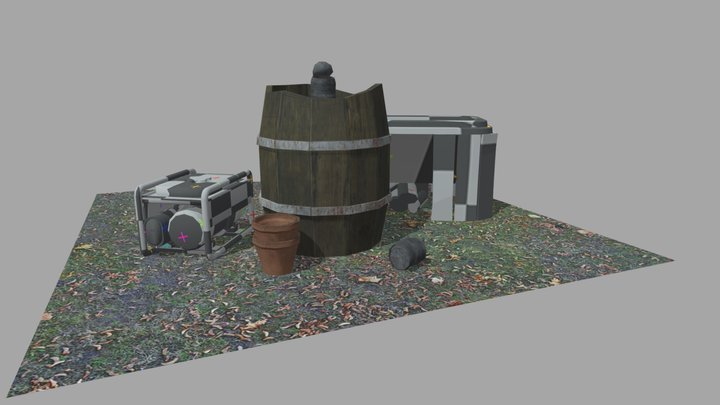Forest Loner - Unwrap 2 More detailed props 3D Model