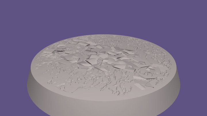 40K Tabletop Miniature Base 3D Model