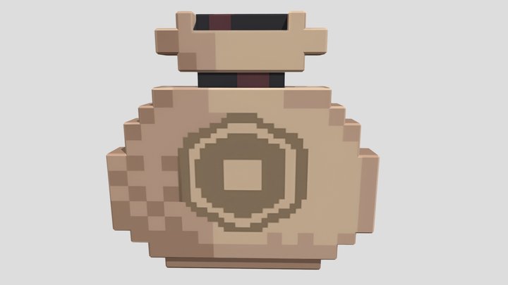 8Bit Robux Bag 3D Model