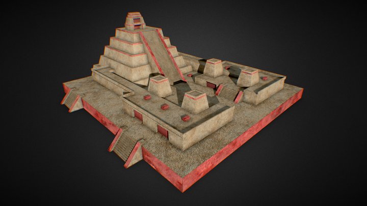 Aztec House of the Eagles 3D Model