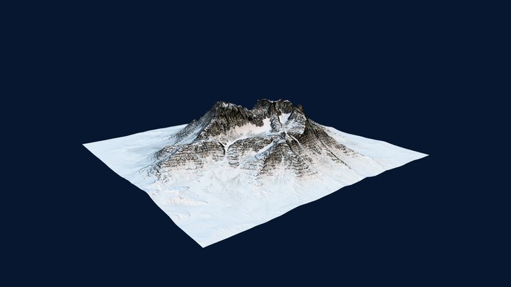 Background Mountain 5 - Low Poly 3D Model