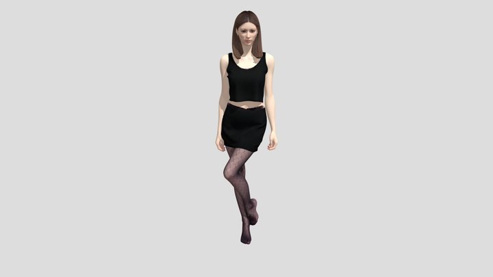 Midnight Leather Ensemble 3D Model