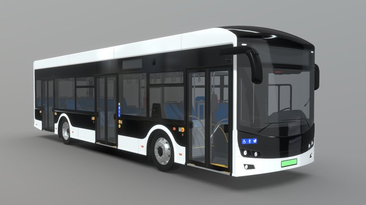 Electric City Bus [Full Interior] 3D Model