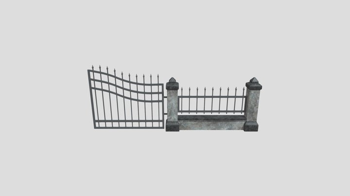 Fence and gate – Free 3D Model STL