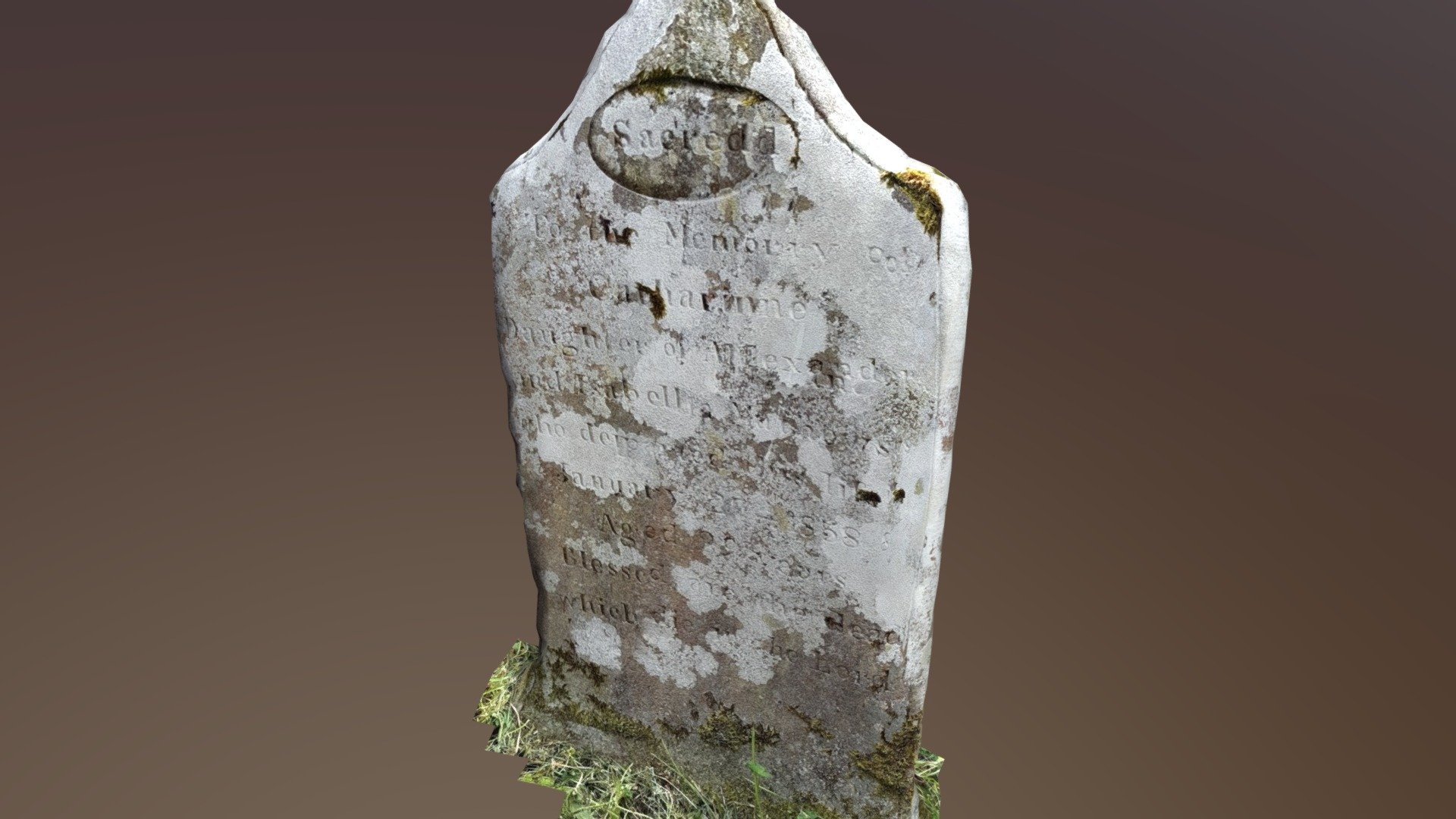 Gravestone - St Catherines Graveyard, Killybegs — Sketchfab embed 3D viewer