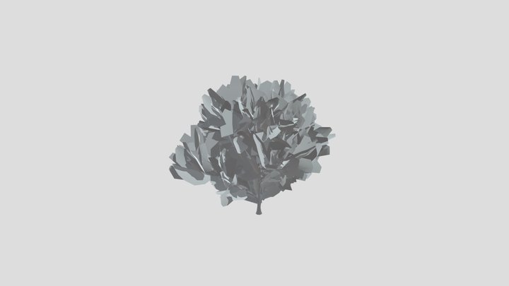 Bush Lowpoly Animated – Free 3D Model STL