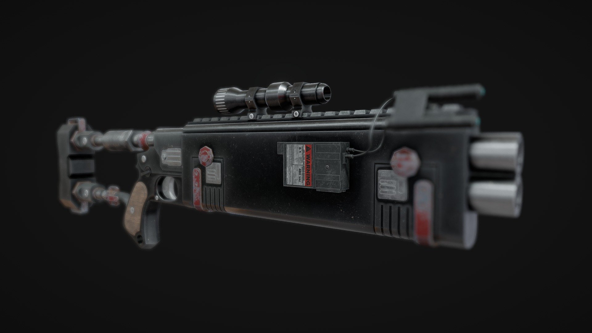 Sci-fi gun - 3D model by himanshukainthola52 [9bfe8fc] - Sketchfab