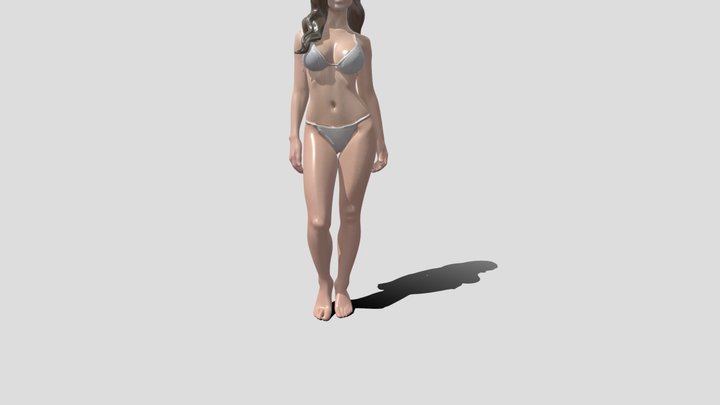 sexy girl charcter 3D Model