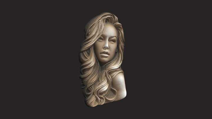 Girl Face 006 – Gratis 3D-model STL
