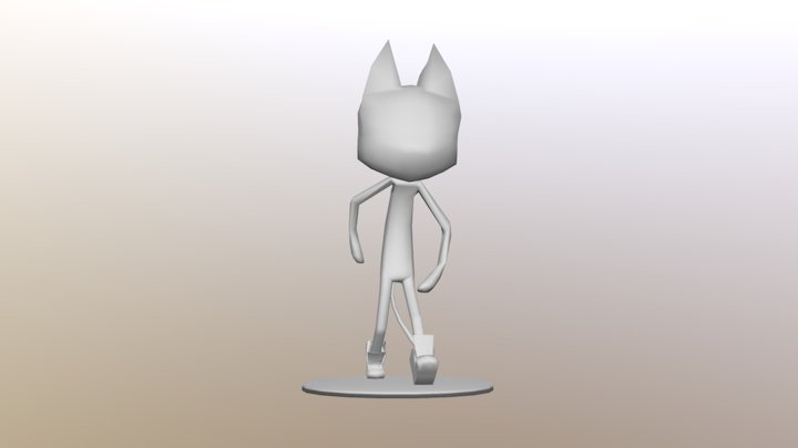 Angry Cat walking towards something 3D Model