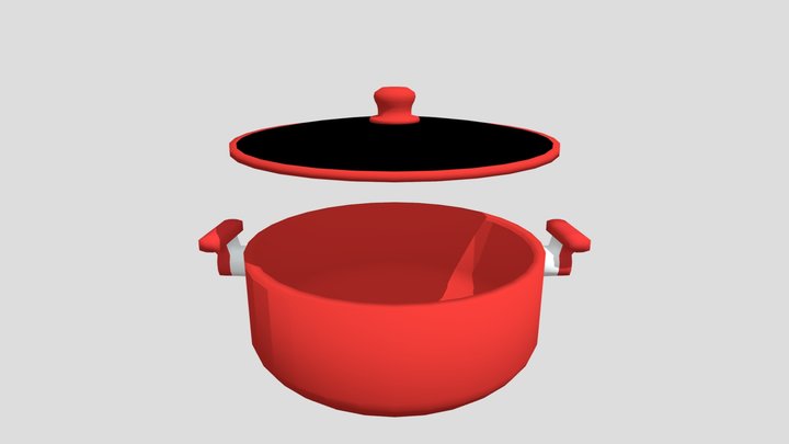 Marmite de Cuisine Traditionnel 3D - Low Poly
